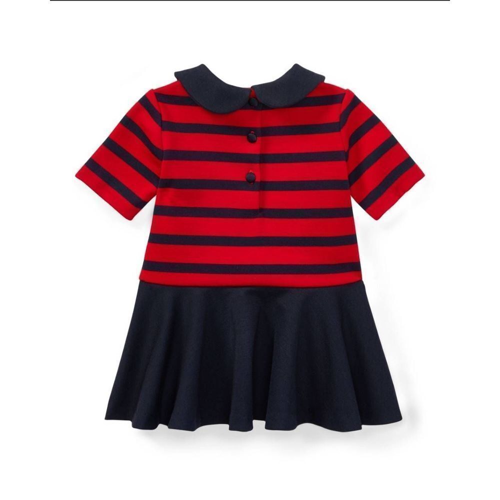 Ralph Lauren Roma Ponte Stripe Dress w/ Bloomers 18 mos - Picture 2 of 7